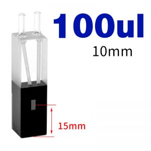 Quartz 10mm, Two-Way Light, Micro Flow Cuvette, 100 ul, Standard 80, C102WS17