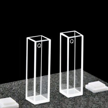 Quartz 10mm Standard Cuvette, 3.5ml, Sintered 80, Four-Way Light, PTFE Cap, Pack of Two, C104CA