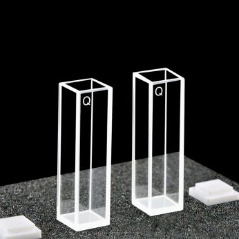 Quartz 10mm Standard Cuvette, 3.5ml, Sintered 80, Four-Way Light, PTFE Cap, Pack of Two, C104CA1