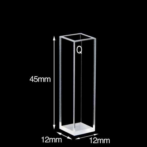C104CA6 10mm Cuvette Particle Size Sample Cell 3.5ml Four Way Light PTFE Cap 1pc ea
