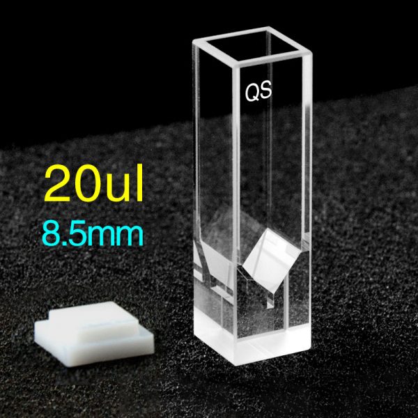 C104CD14 10mm Ultra Micro Cuvette 20ul Four Way Light PTFE Cap 1pc ea