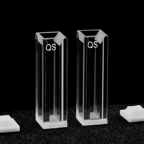 C104CE16 10mm Fluorescence Micro Cuvette 1750ul Four Way Light PTFE Cap Pack of Two