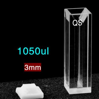Quartz 10mm Fluorescence Micro Cuvette, 1050ul, Molded 83, Four-Way Light, PTFE Cap, 1pc/ea, C104CE2