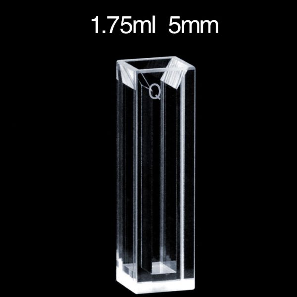 C104CE21 10mm Micro Volume Cuvette 1.75ml Four Way Light PTFE Cap 1pc ea