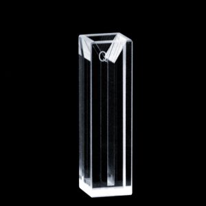 Quartz 10mm Fluorescence Micro Cuvette, 0.7ml, Molded 83, Four-Way Light, PTFE Cap, 1pc/ea, C104CE23