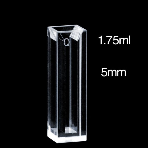 C104CE26 10mm Fluorescence Micro Cuvette 1.75ml Four Way Light PTFE Cap 1pc ea