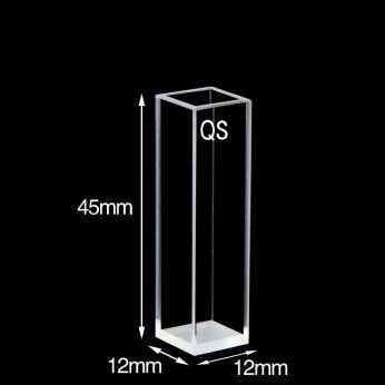 Quartz 10mm Cuvette Particle 
Size Sample Cell, 3.5ml, Molded 83, Four-Way Light, PTFE Cap, 1pc/ea, C104CE29