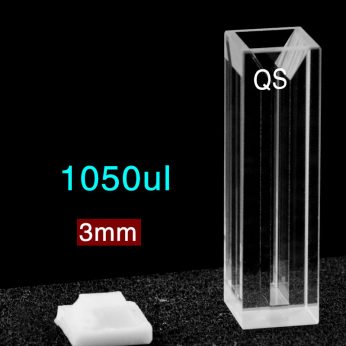 Quartz 10mm Fluorescence Micro Cuvette, 1050ul, Molded 83, Four-Way Light, PTFE Cap, 1pc/ea, C104CE6