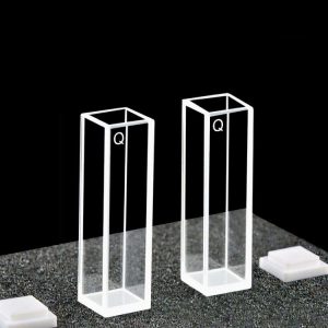 Quartz 10mm Standard Cuvette, 3.5ml, Sintered 80, Four-Way Light, PTFE Cap, Pack of Two, C104CQA