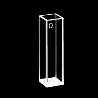 Quartz 10mm Standard Cuvette, 3.5ml, Molded 0.01, Four-Way Light, PTFE Cap, 1pc/ea, C104CQF