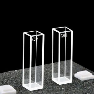 Quartz 10mm Standard Cuvette, 3.5ml, Sintered 83, Four-Way Light, PTFE Cap, Pack of Two, C104CQR