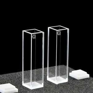 Quartz 10mm Standard Cuvette, 3.5ml, Standard 80, Four-Way Light, PTFE Cap, Pack of Two, C104CQS