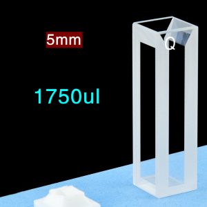 Quartz 10mm Fluorescence Ultra-Micro Cuvette, 1750ul, Sintered 83, Four-Way Light, PTFE Cap, 1pc/ea, C104CR13