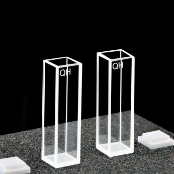 Quartz 10mm Standard Cuvette, 3.5ml, Sintered 83, Four-Way Light, PTFE Cap, Pack of Two, C104CR2