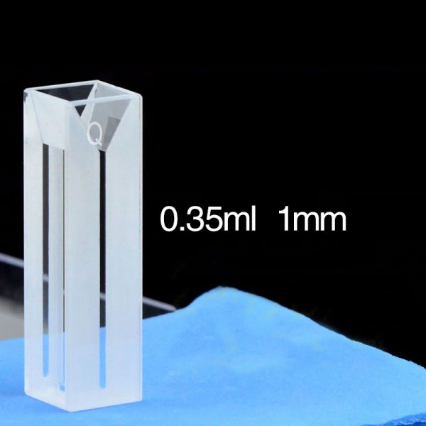 C104CR21 10mm Micro Volume Cuvette 0.35ml Four Way Light PTFE Cap 1pc ea