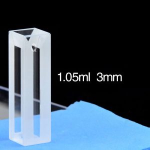 Quartz 10mm Fluorescence Micro Cuvette, 1.05ml, Sintered 83, Four-Way Light, PTFE Cap, 1pc/ea, C104CR29
