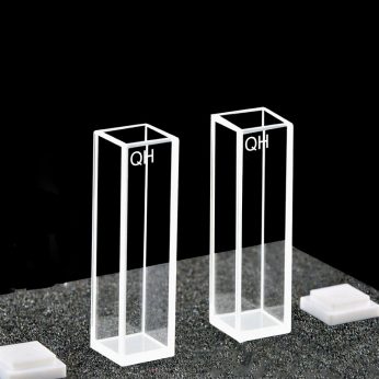 Quartz 10mm Standard Cuvette, 3.5ml, Sintered 83, Four-Way Light, PTFE Cap, Pack of Two, C104CR3