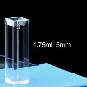 Quartz 10mm Fluorescence Micro Cuvette, 1.75ml, Standard 80, Four-Way Light, PTFE Cap, 1pc/ea, C104CS100