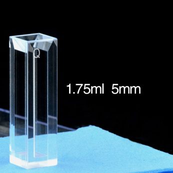 Quartz 10mm Fluorescence Micro Cuvette, 1.75ml, Standard 80, Four-Way Light, PTFE Cap, 1pc/ea, C104CS100