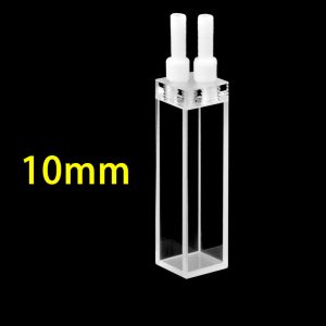 Quartz 10mm, Four-Way Light, Fluorescence Flow Cuvette, 3.5 ml, Sintered 83, C104CS18