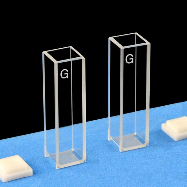 C104CS20 10mm Glass Fluorescence Cuvette 3.5ml Four Way Light PTFE Cap Pack of Two