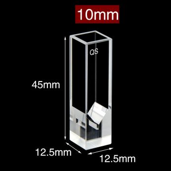 Quartz 10mm Fluorescence Micro Cuvette, 20ul, Standard 80, Four-Way Light, PTFE Cap, 1pc/ea, C104CS21
