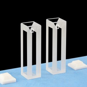 Quartz 10mm Fluorescence Micro Cuvette, 1400ul, Standard 80, Four-Way Light, PTFE Cap, 1pc/ea, C104CS39
