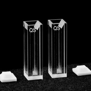 Quartz 10mm Fluorescence Micro Cuvette, 1400ul, Standard 80, Four-Way Light, PTFE Cap, 1pc/ea, C104CS41