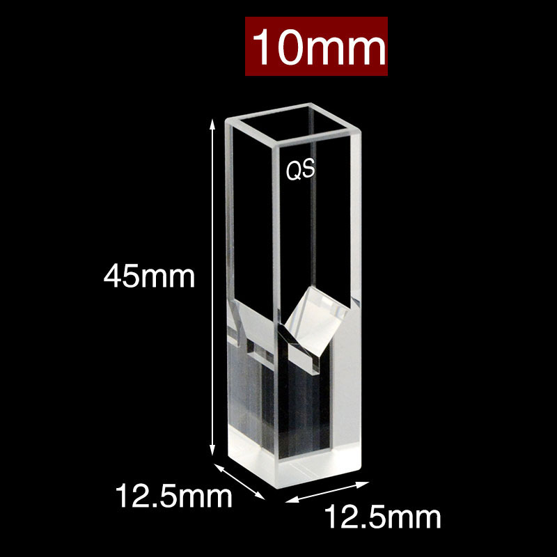 Quartz 10mm Fluorescence Micro Cuvette, 20ul, Standard 80, Four-Way Light, PTFE Cap, 1pc/ea, C104CS42