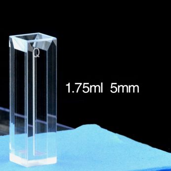 Quartz 10mm Micro Volume Cuvette, 1.75ml, Standard 80, Four-Way Light, PTFE Cap, 1pc/ea, C104CS56