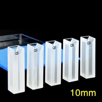 Quartz 10mm Smaller Capacity Micro Cuvette, 10ul.20ul
50ul.100ul, Standard 80, Four-Way Light, PTFE Cap, 1pc/ea, C104CS57