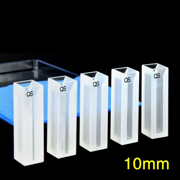 C104CS57 10mm Smaller Capacity Micro Cuvette 10ul.20ul50ul.100ul Four Way Light PTFE Cap 1pc ea