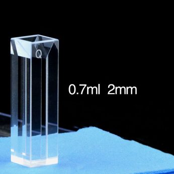 Quartz 10mm Fluorescence Micro Cuvette, 0.7ml, Standard 80, Four-Way Light, PTFE Cap, 1pc/ea, C104CS66