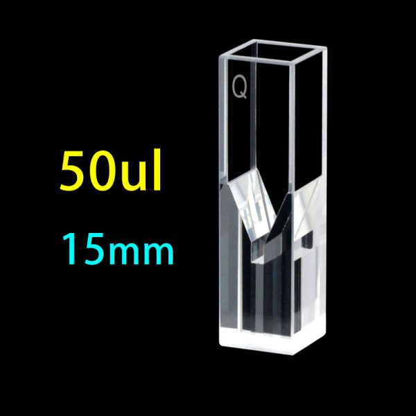 C104CS94 10mm Ultra Micro Cuvette 50ul Four Way Light PTFE Cap 1pc ea