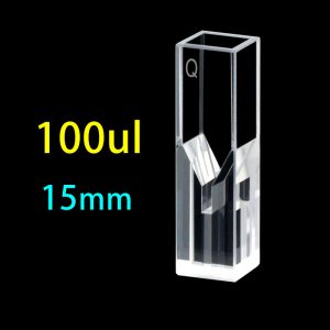 Quartz 10mm Ultra-Micro Cuvette, 100 µl, Standard 80, Four-Way Light, PTFE Cap, Z=15mm, 1pc/ea, C104CS95