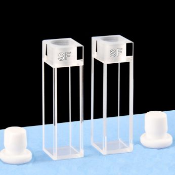 Quartz 10mm Standard Cuvette, 3.5ml, Molded 83, Four-Way Light, Stopper, Pack of Two, C104SE