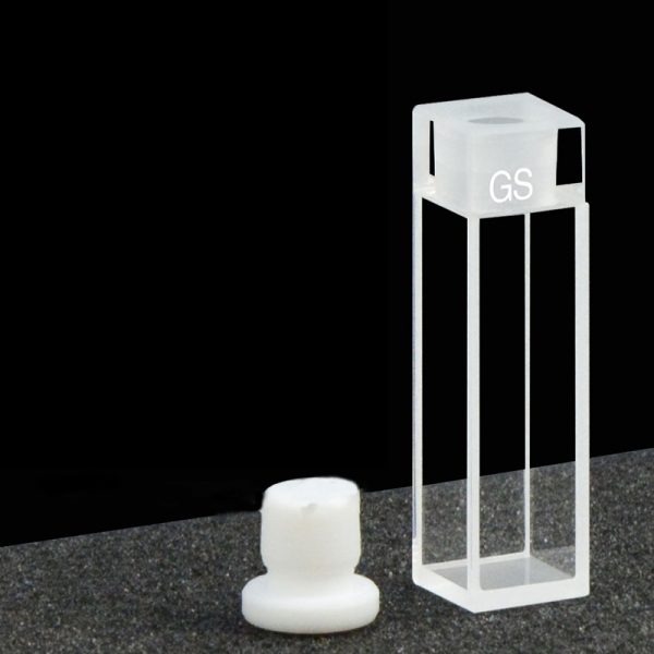 C104SE11 10mm Stopper Glass Cuvette Sample Cell 3.5ml Four Way Light PTFE Cap 1pc ea