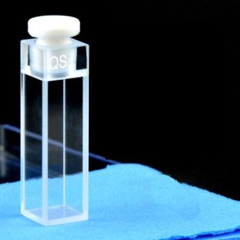 Quartz 10mm Stoppered Cuvette, 3.5ml, Sintered 83, Four-Way Light, Stopper, 1pc/ea, C104SQR