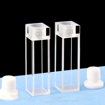 Quartz 10mm Fluorescence Cuvette, 3.5ml, Sintered 83, Five-Way Light, Stopper, Pack of Two, C104SR16
