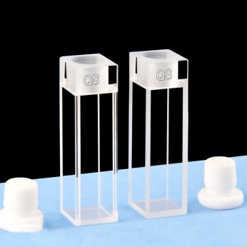 Quartz 10mm Cuvette With Stopper, 3.5ml, Sintered 83, Four-Way Light, Stopper, Pack of Two, C104SR23