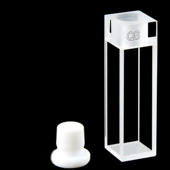 Quartz 10mm Cuvette With Stopper, 3.5ml, Sintered 83, Four-Way Light, Stopper, 1pc/ea, C104SR24
