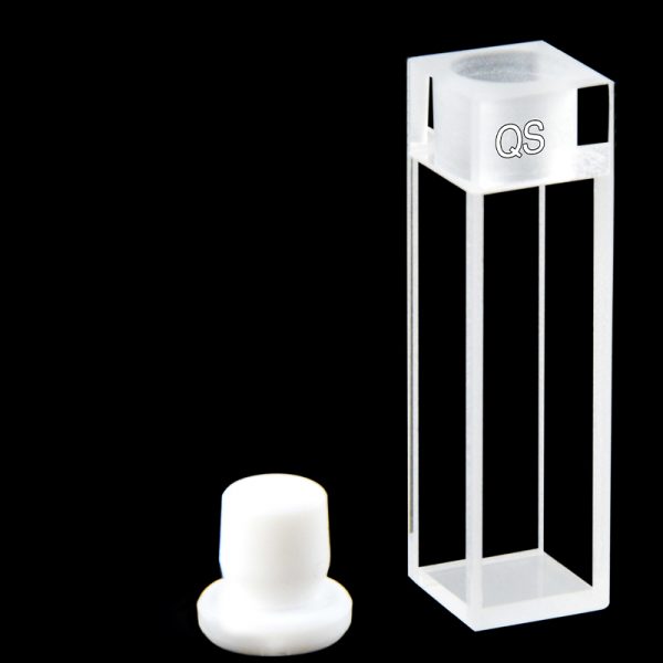 C104SR26 10mm Stoppered Fluorescent Screw Cap Cuvette 3.5ml Four Way Light Stopper 1pc ea