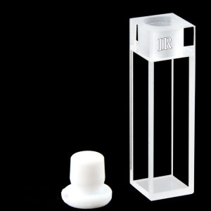 Quartz 10mm Fluorescence Cuvette, 3.5ml, Sintered 83, Four-Way Light, Stopper, 1pc/ea, C104SR7