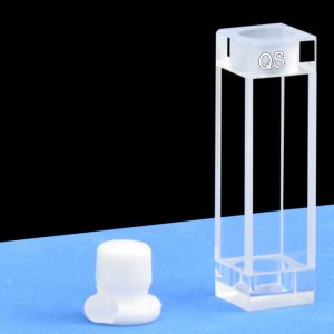 Quartz 10mm Sealed Fluorescence Cuvette, 3.5ml, Standard 80, Four-Way Light, Stopper, 1pc/ea, C104SS21