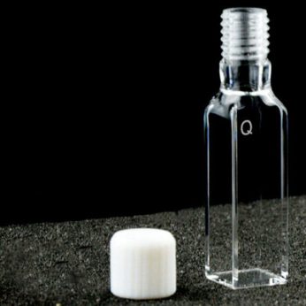 Quartz 10mm Threaded  Cuvette, 3.5ml, Molded 83, Four-Way Light, Screw Cap, 1pc/ea, C104TE