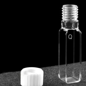 Quartz 10mm Large Screw-Cap Cuvette, 3.5ml, Molded 83, Four-Way Light, Screw Cap, 1pc/ea, C104TE14