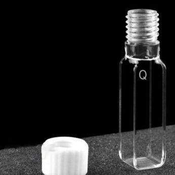 Quartz 10mm Threaded  Cuvette, 3.5ml, Molded 83, Four-Way Light, Screw Cap, 1pc/ea, C104TE2