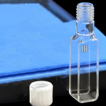Quartz 10mm Screw-Cap Cuvette, 3.5ml, Molded 83, Four-Way Light, Screw Cap, 1pc/ea, C104TE4