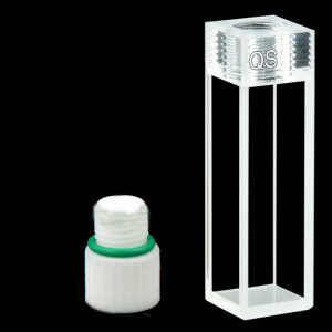Quartz 10mm Screw-Cap Cuvette, 3.5ml, Sintered 83, Four-Way Light, Screw Cap, 1pc/ea, C104TR4