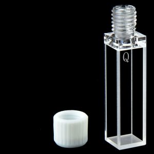Quartz 10mm Screw Cap Cuvette, 3.5ml, Standard 80, Four-Way Light, Screw Cap, 1pc/ea, C104TS12